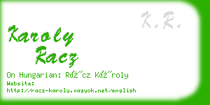 karoly racz business card